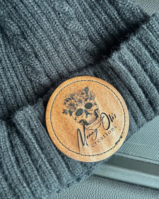 Laser Engraved leather winter Hat