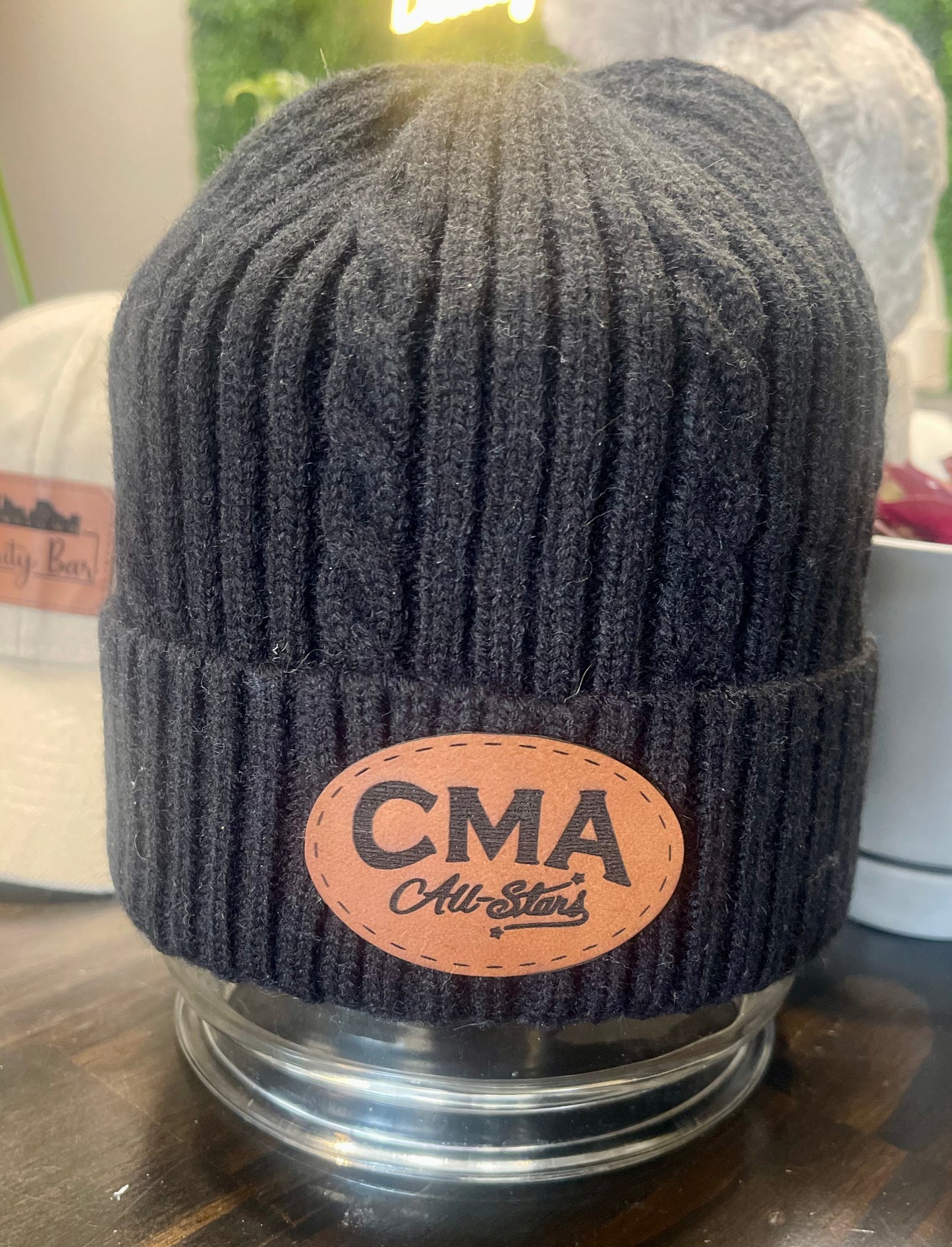 Laser Engraved leather winter Hat